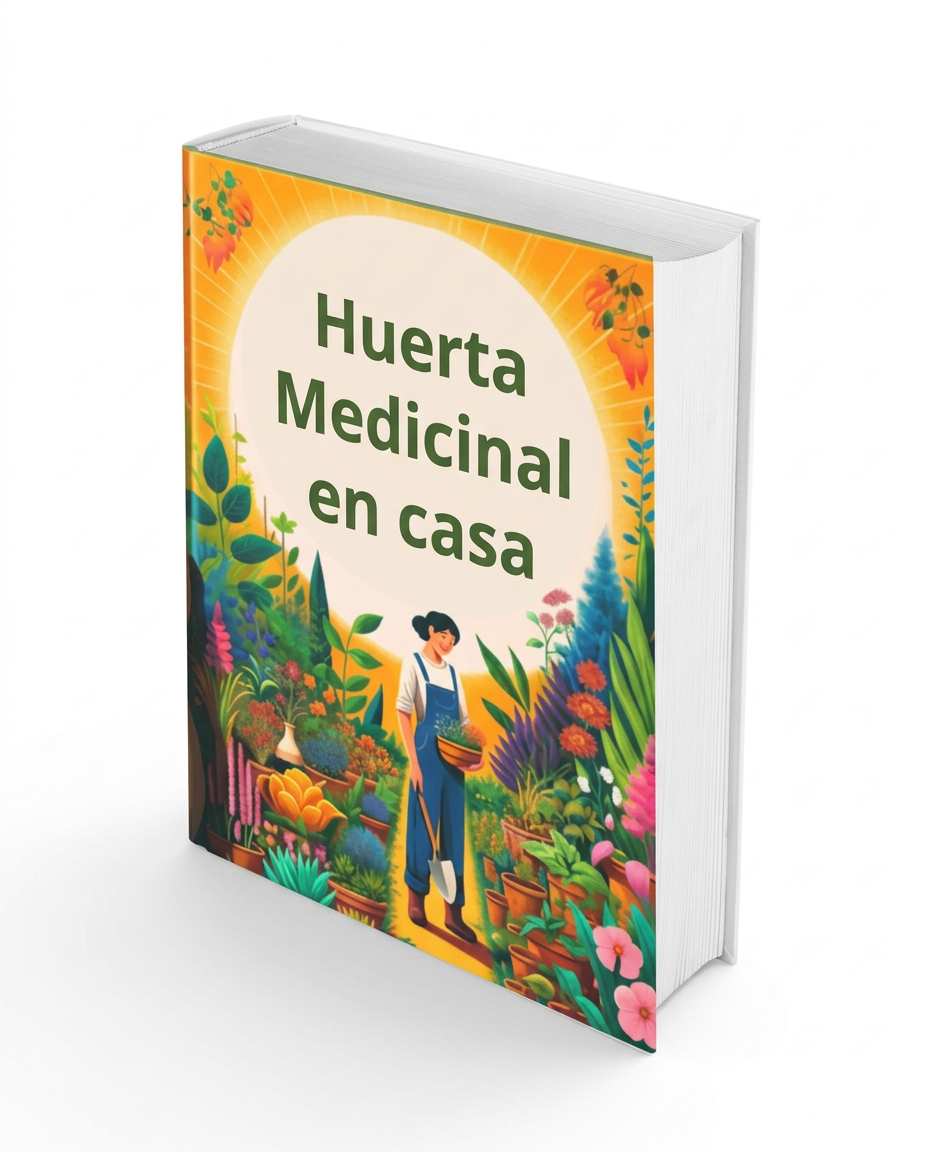 Portada en español: Huerta Medicinal en casa